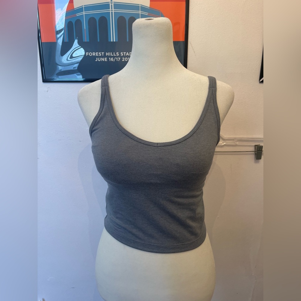 Vuori Charcoal Gray Cropped Tank Top